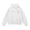 Divination Unisex Oversized White Fleece Hoodie