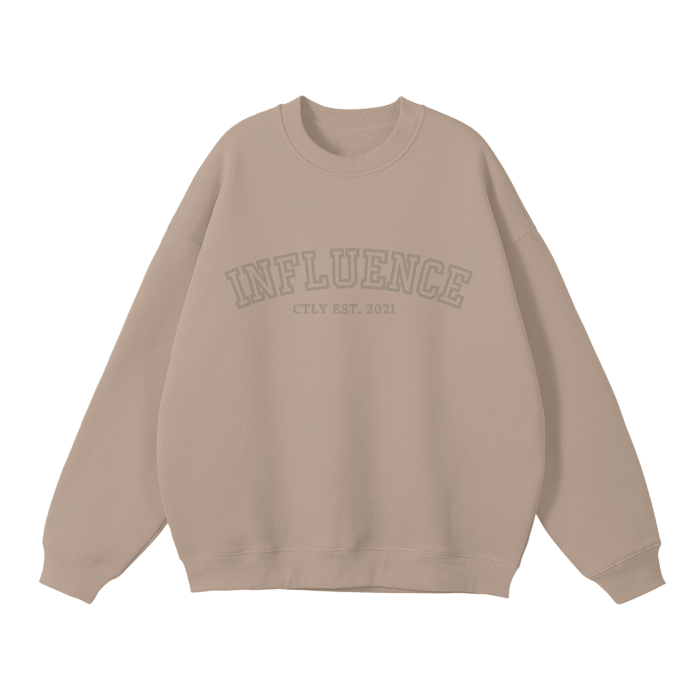 INFLUENCE Unisex Gray Apricot Fleece Pullover