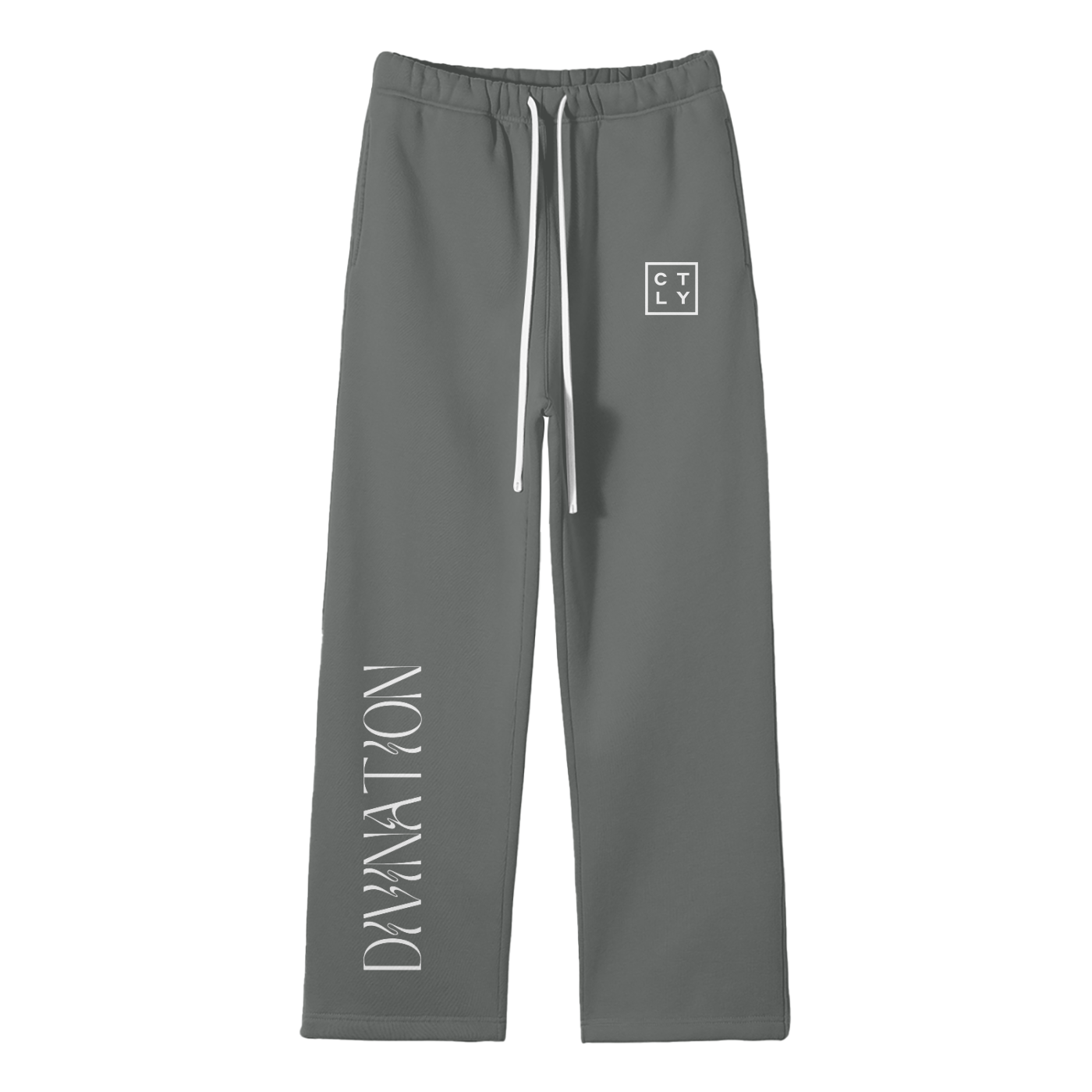 Divination Unisex Solid Color Fleece Straight Leg Sweatpants