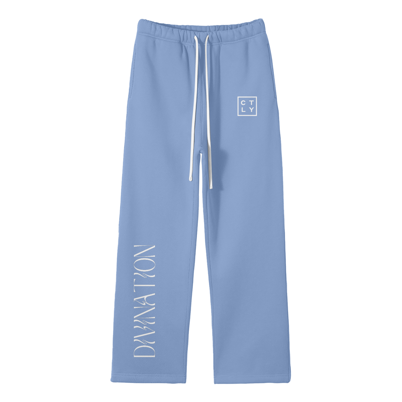 Divination Unisex Solid Color Fleece Straight Leg Sweatpants