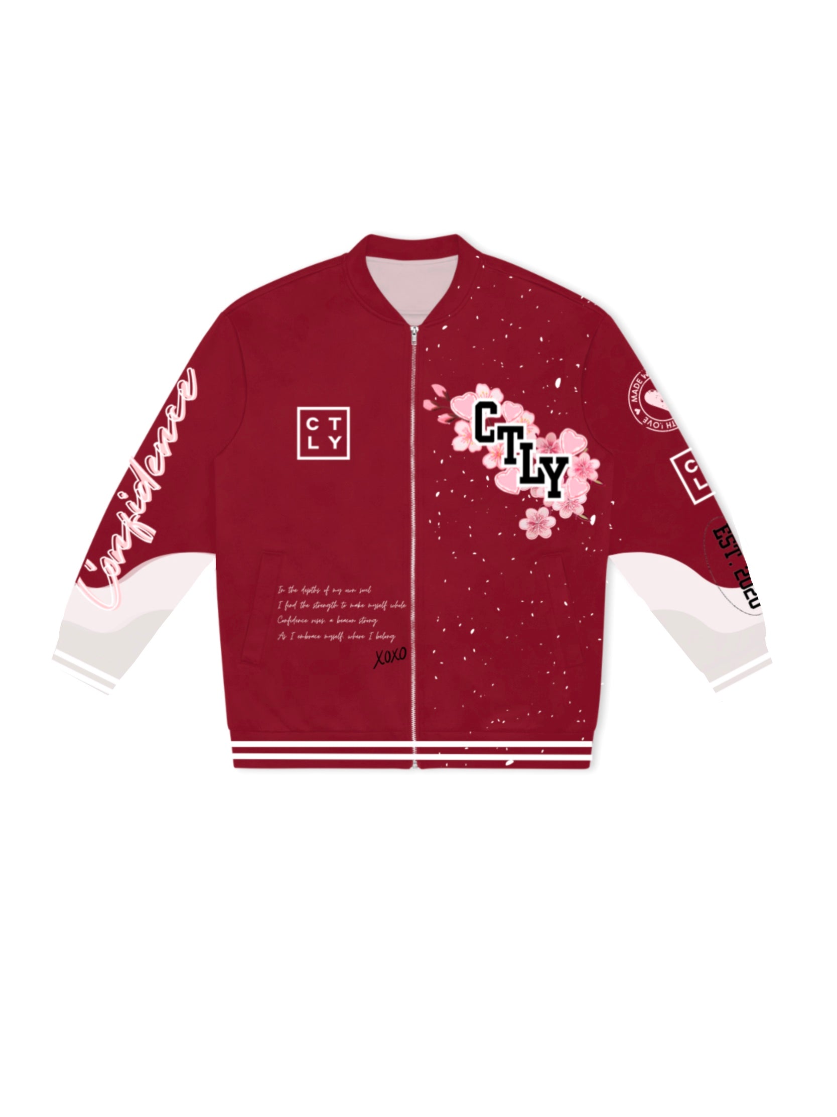 CTLY Cherry Blossom Unisex Bomber Jacket