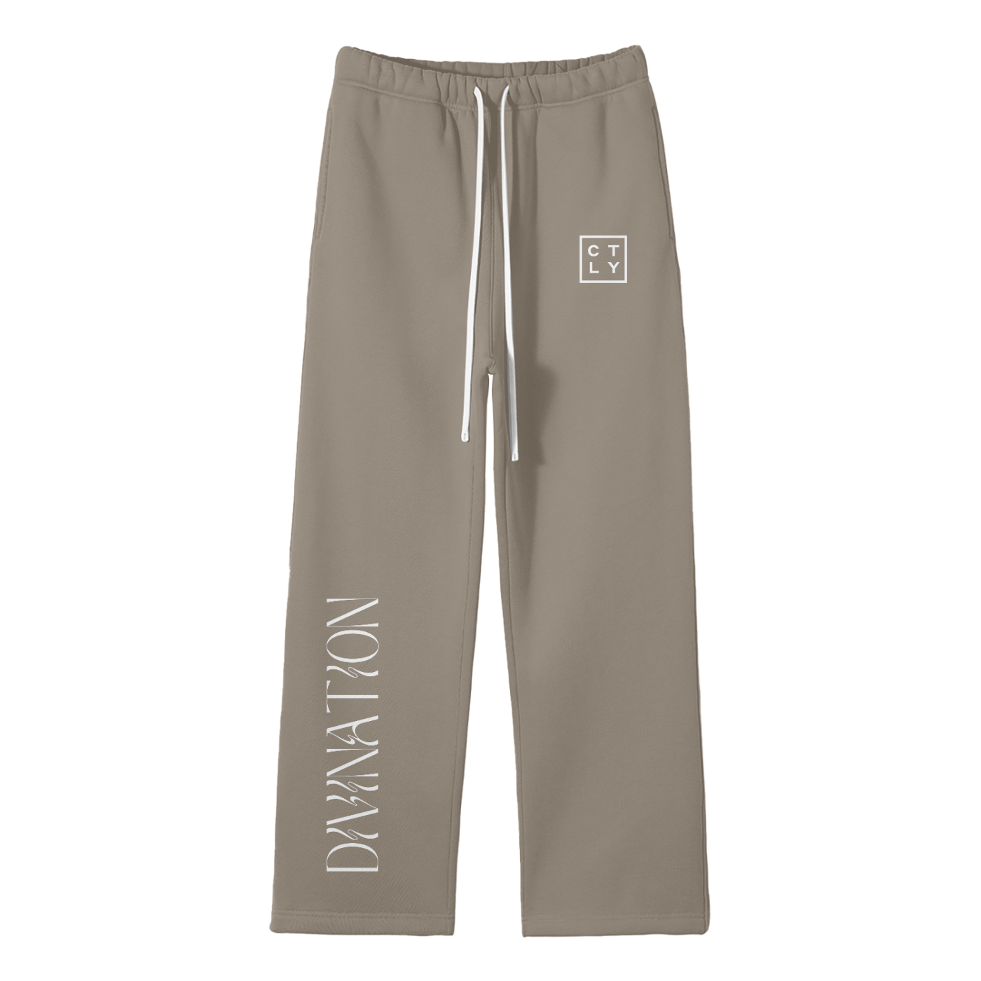 Divination Unisex Solid Color Fleece Straight Leg Sweatpants