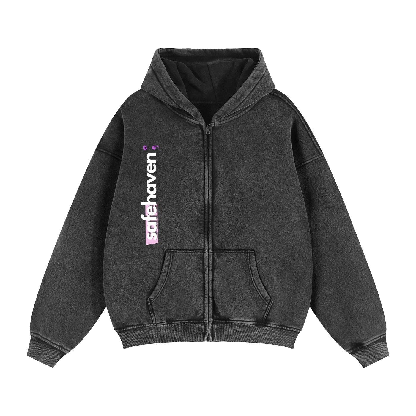 Safe Haven Zip-Through Boxy Hoodie