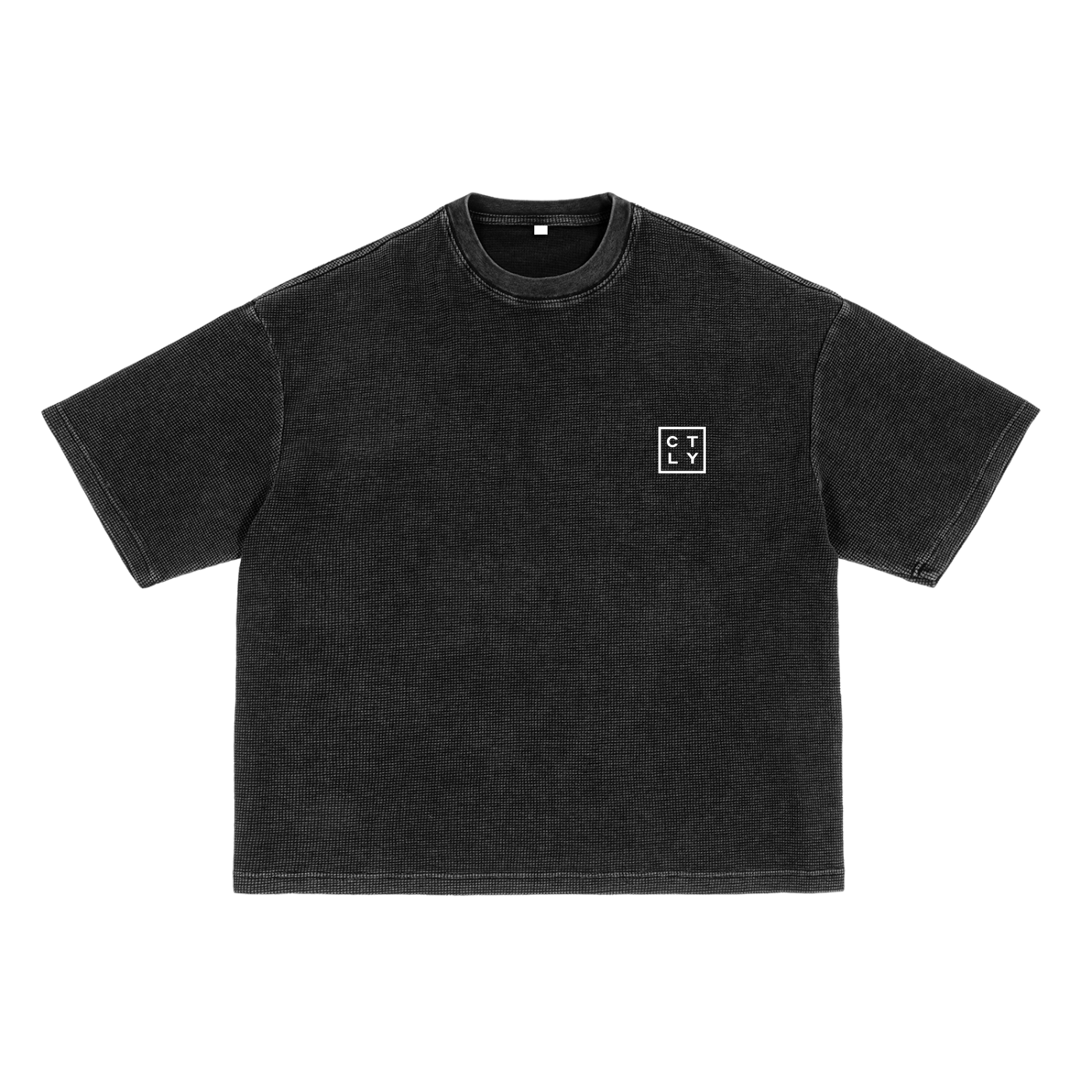 CTLY Waffle-Texture Washed Boxy T-Shirt