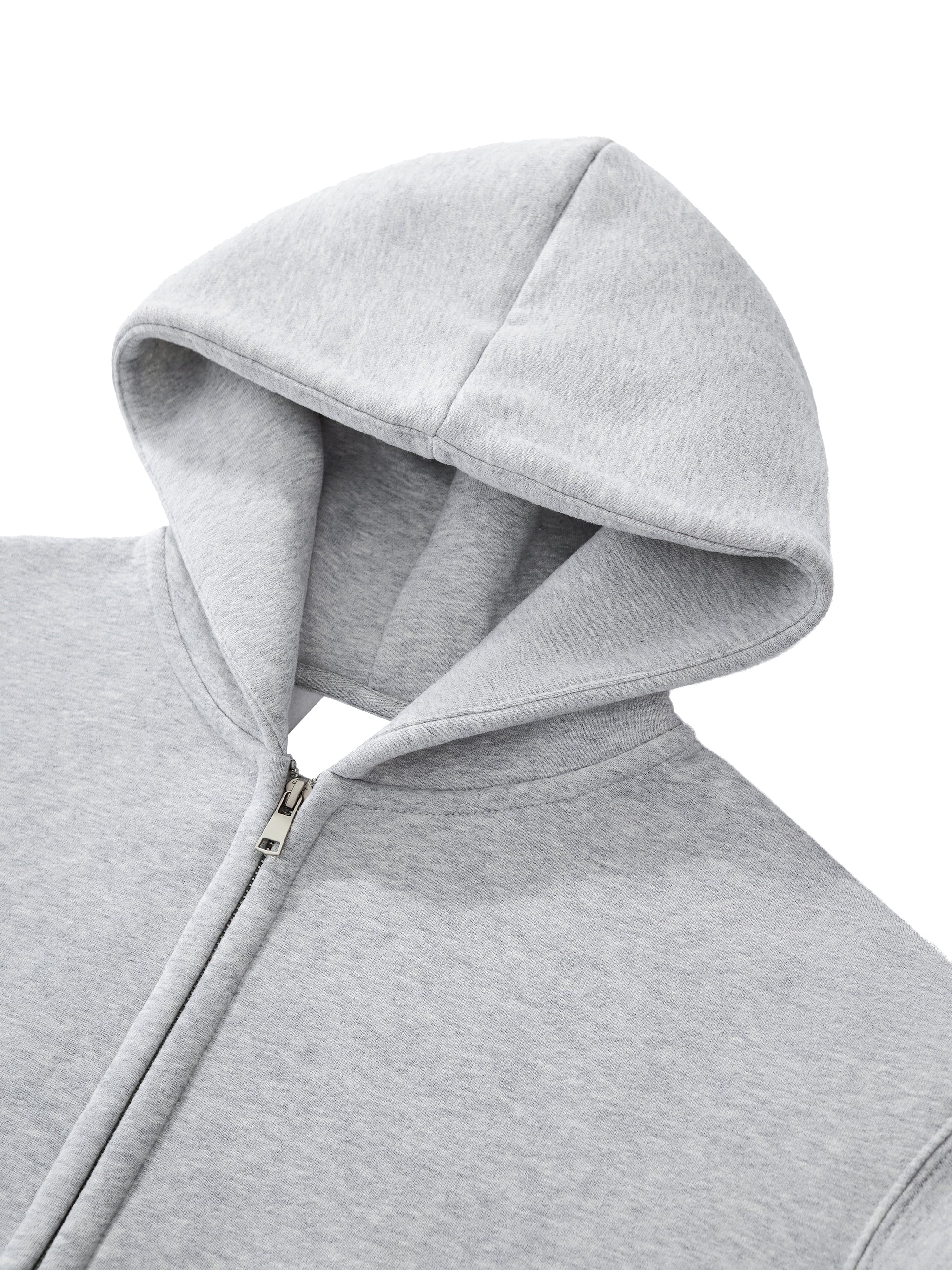 CTLY Signature Series Fleeced Zip-Up Cropped Hoodie